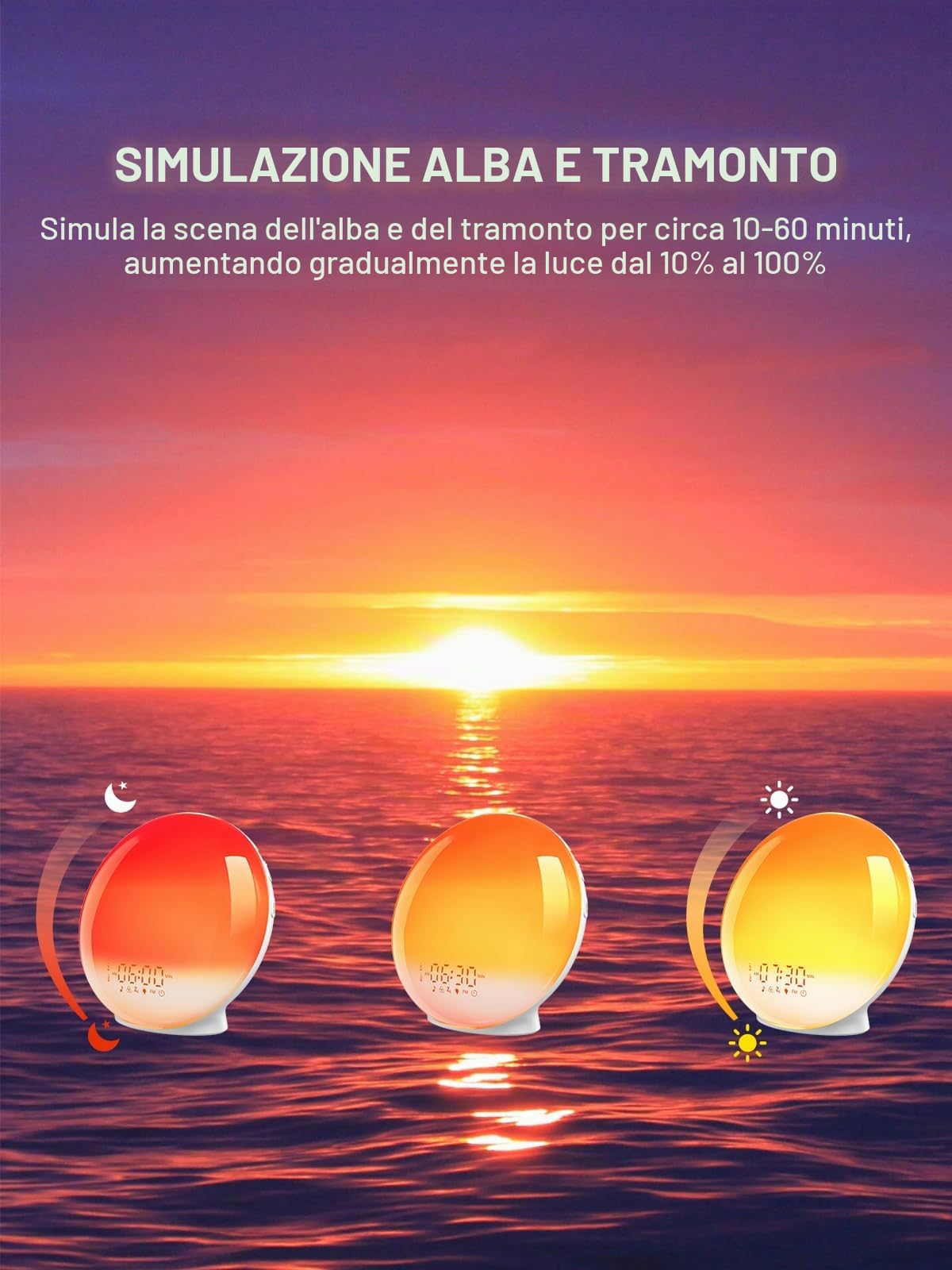 VOGHERB Sveglia Luminosa Wake Up Light — immagine 12 di 16