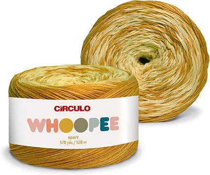 CIRCULO Whoopee Yarn, Smooth Color Gradient Cake, 100% Brazilian Virgin Cotton, Sport Weight, 578 yds / 200g, Garments, Home Decor & Accessories 9953