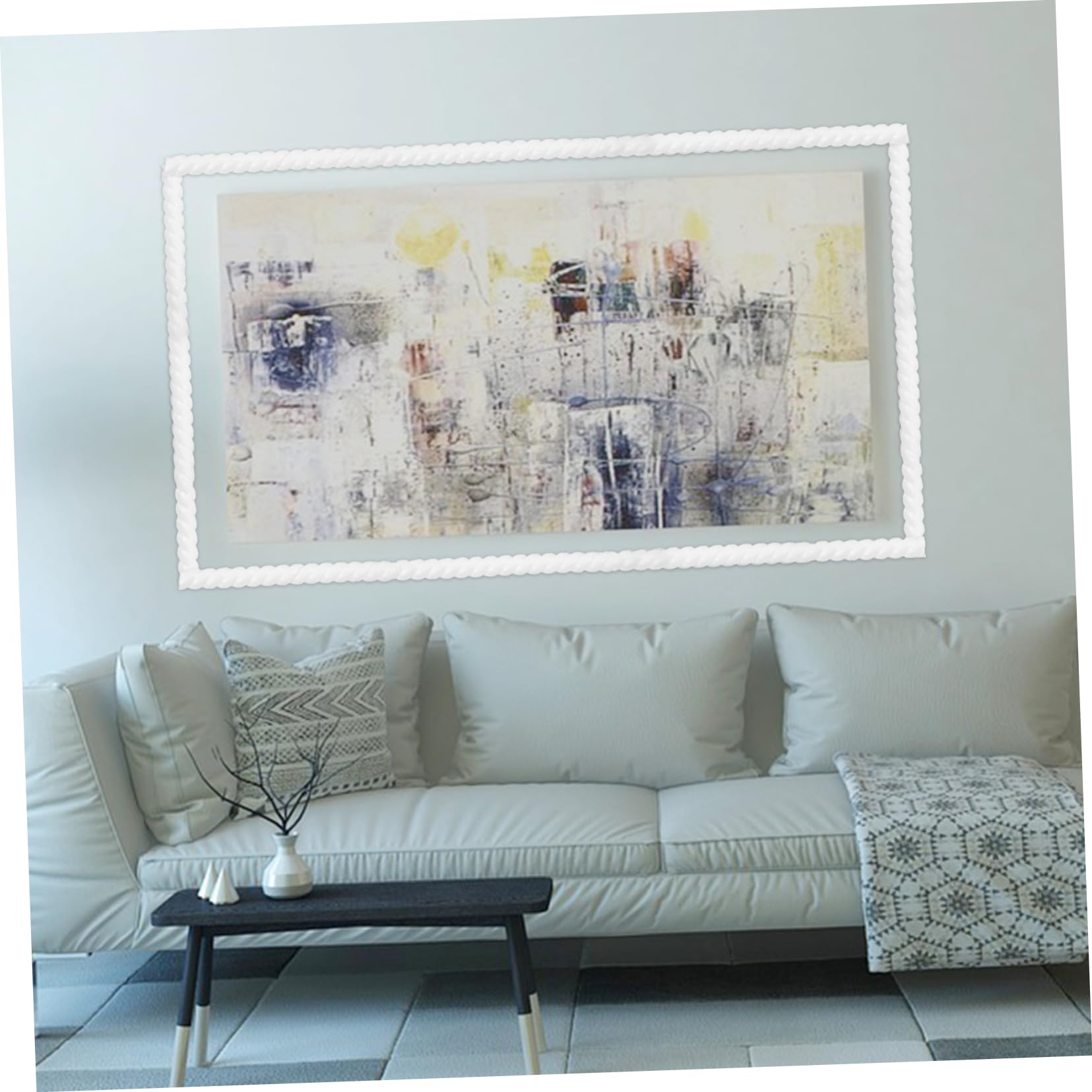 Moldura de Esquina de Pared Flexible de Pvc Color Blanco Autoadhesiva