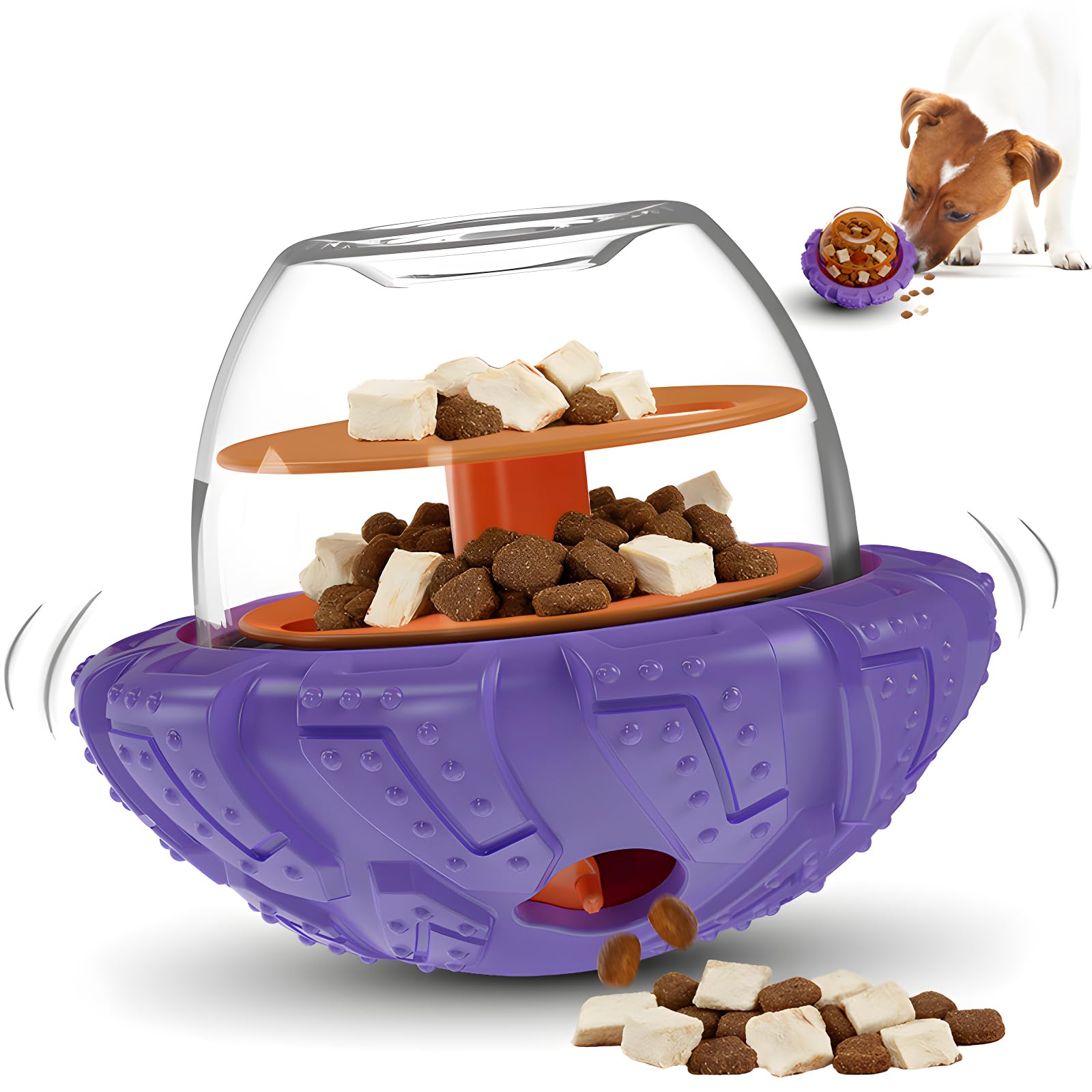 Interactive Dog Puzzle Toy for Smart, Dog Enrichment Toys to Keep Them Busy, Cognitive Dogs Toy to Stimulate Their Brain, Dog's Treat Dispensing Toys with Slow Feeder, Durable and Easy to Clean