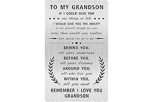 Alotozo Grandson Christmas Wallet Card for Grandson Gift (Large Envelopes 18 X 14)