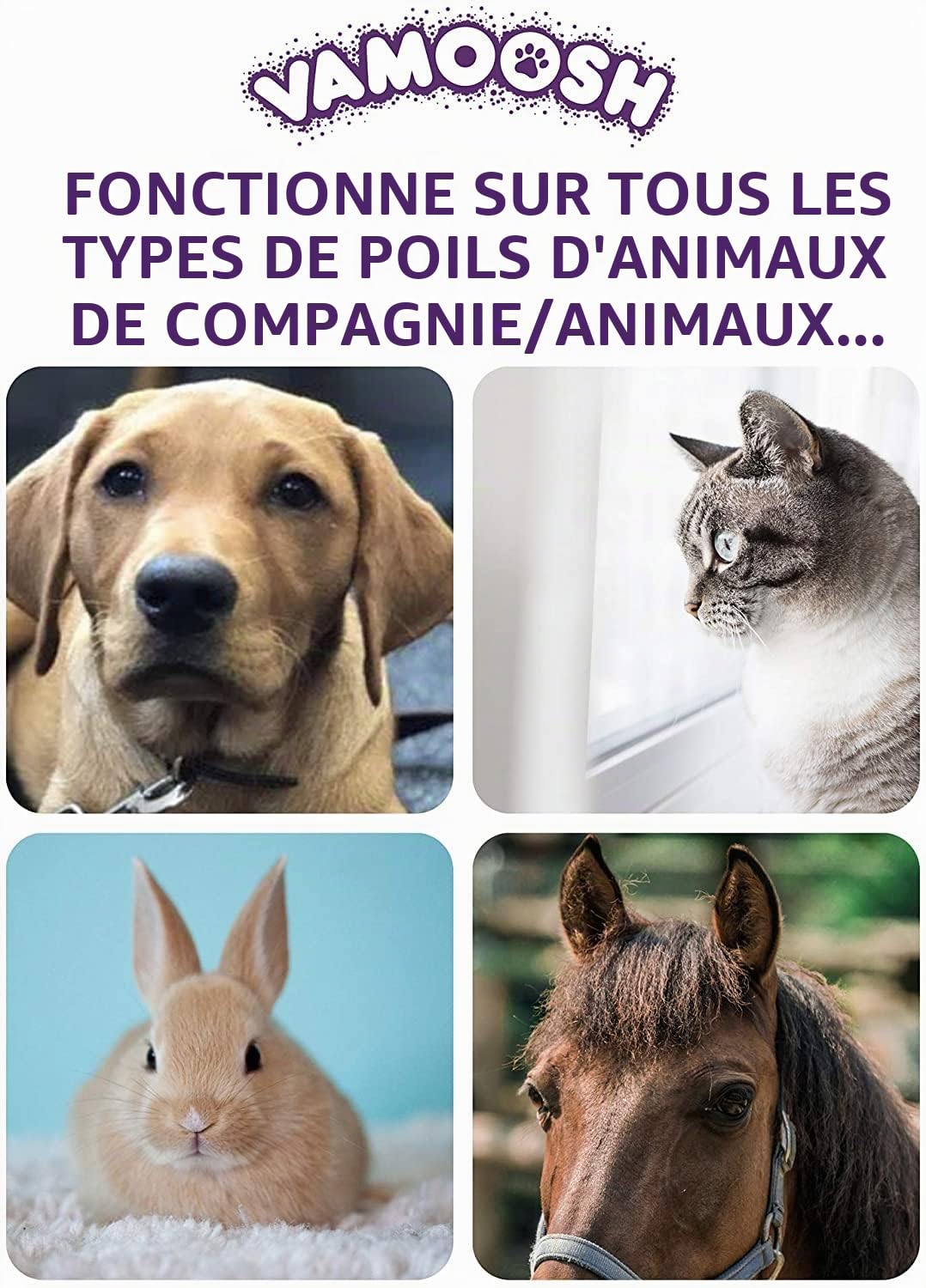 Vamoosh Dissolvant de poils d'animaux 3 x 100g - Vam001