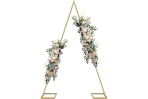 Shimmering 8.3ft Golden Triangle Wedding Arch