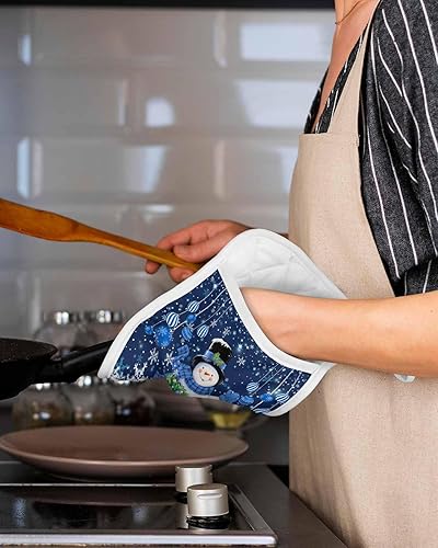 Miniatura 5 de Juego de 2 agarraderas de tela de toalla con bolsillo antideslizante y aislante de calor para cocina, guantes gruesos para horno, para hornear, bola