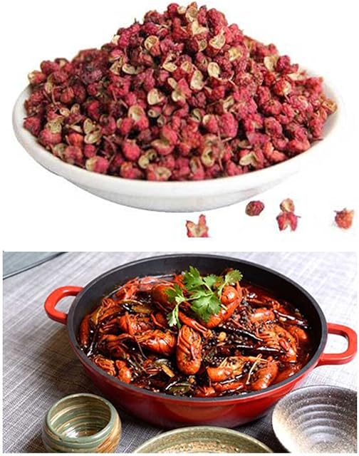 Whole Szechuan Peppercorns Premium Sichuan Red Peppercorns Wild Ma Pepper Chinese Seasoning Spicy and Delicious Recipes Da Hong Pao 50G (Red-Peppercorns)