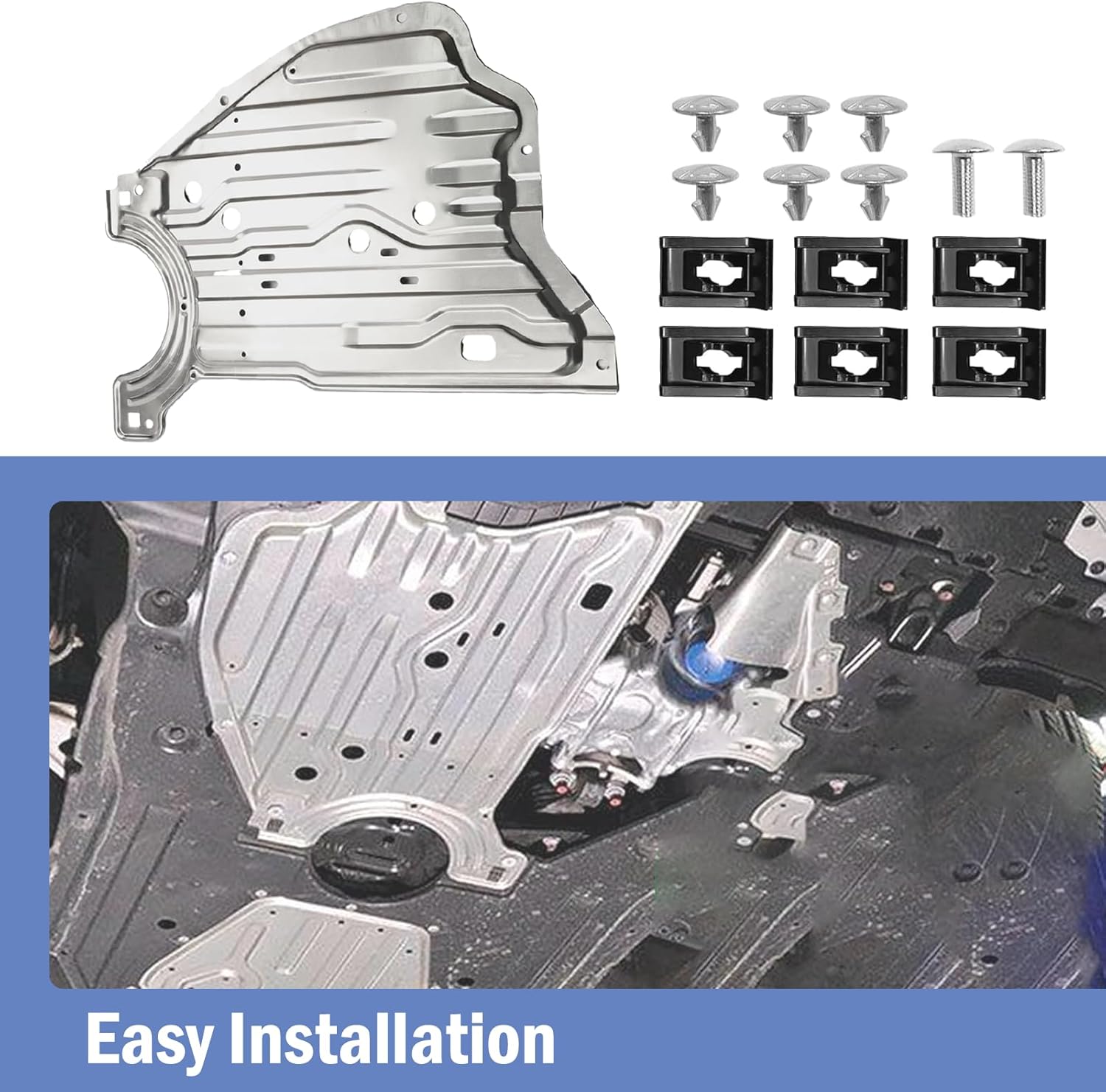 Engine Splash Guard Shield Under Fit for Honda Accord 2018 2019 2020 2021 2022 Engine Shield Cover Aluminum Engine Case Guard Replace 74116-TVA-A00 74116TVAA00