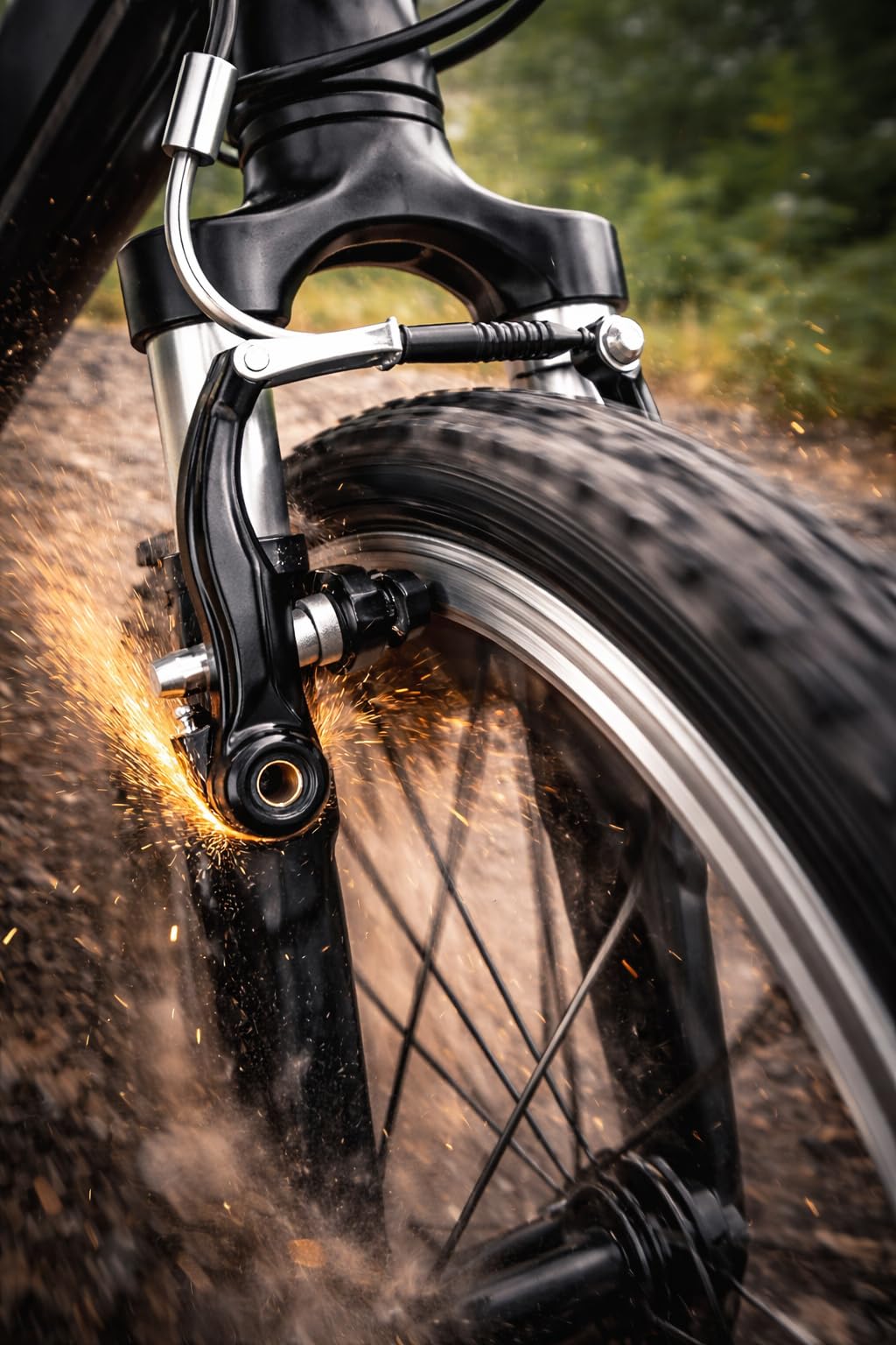 Universal Bicycle V-Brake Set Front & Rear – Alloy Rim Brake Kit with Levers, Cables & Pads | Complete Mechanical Cycle Brake Replacement for MTB, Road & Hybrid Bikes (Black) 2