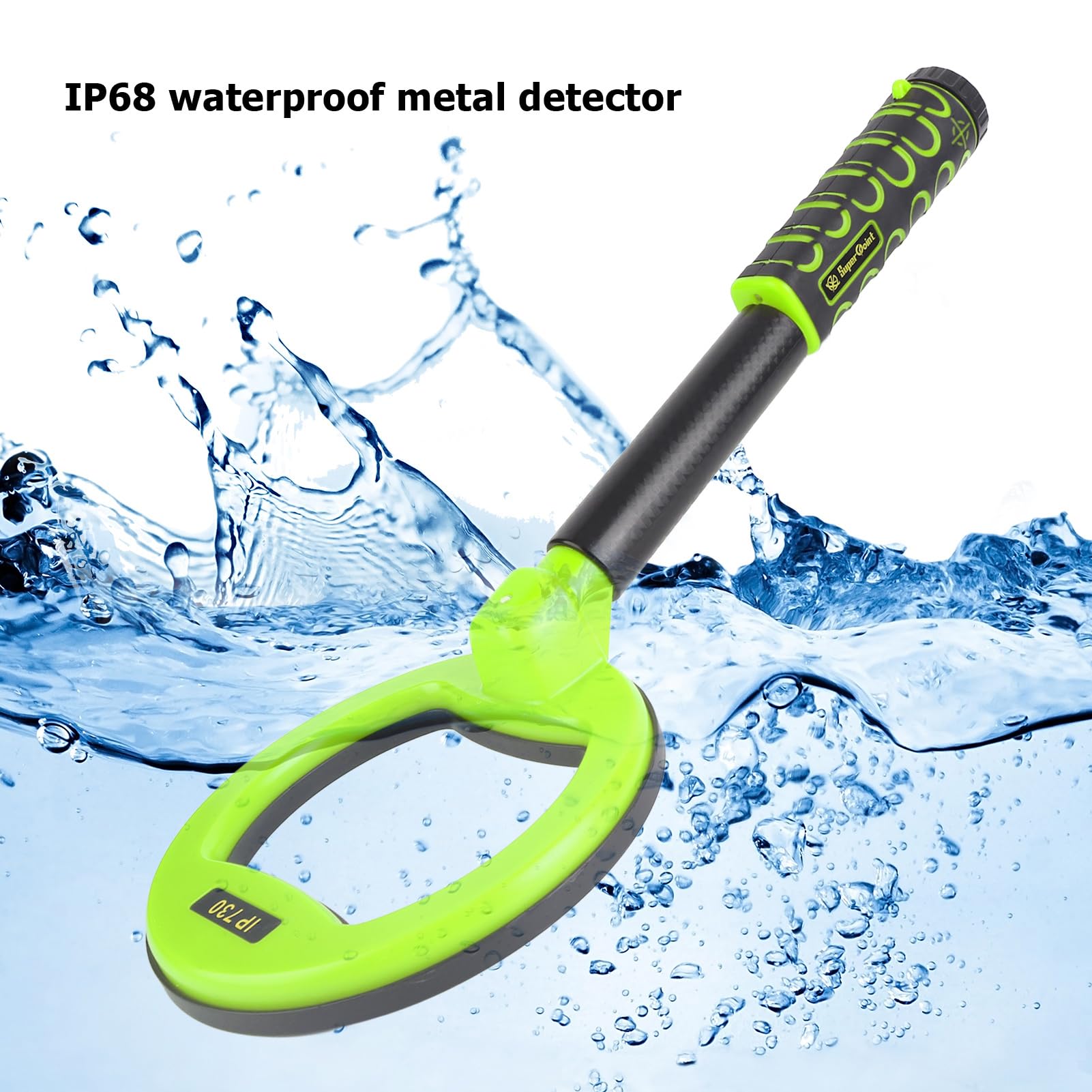Metal Detector Portatile Ricaricabile, Rilevatore di Caccia Al Tesoro Subacqueo, IP68 Impermeabile, con Allarmi Acustici e Vibranti, per Immersioni (verde)