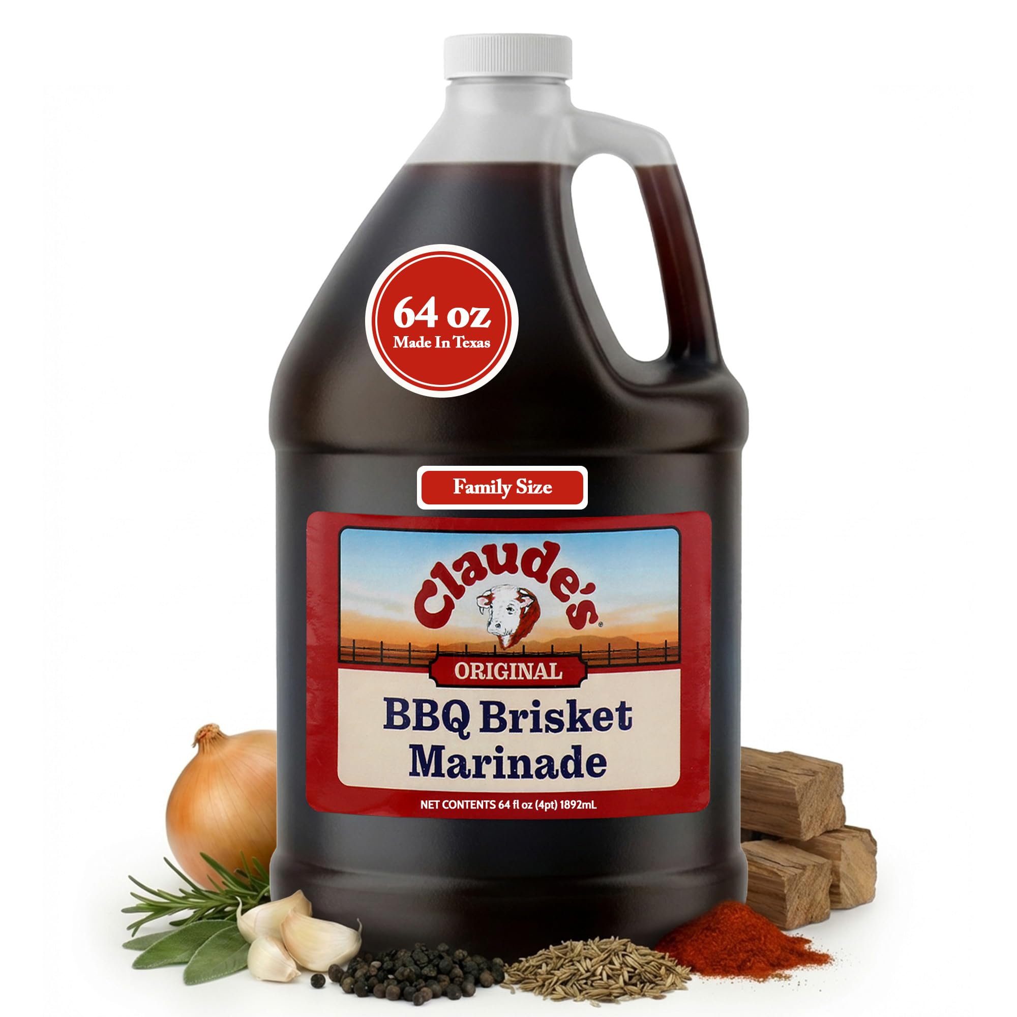 rusepin Claudes Brisket Marinade Sauce - 64 ounce - BBQ Sauce, Meat Tenderizer, Steak Sauce