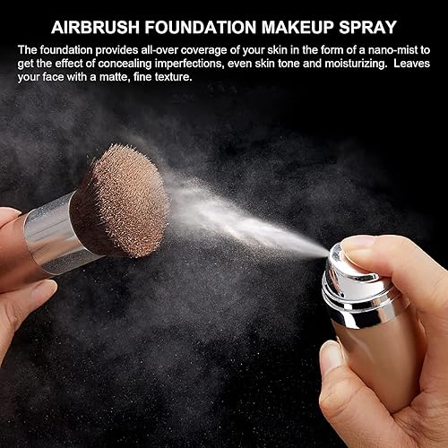Miniatura 2 de Aerógrafo, base de maquillaje en aerosol, base de maquillaje impermeable de larga duración para iluminar, corrector e hidratación, acabado mate