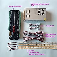 Vista 7 de Kit de iluminación LED con sensor de movimiento inteligente, 20 escaleras, tira de luz LED COB de 60 pulgadas de largo para luces LED