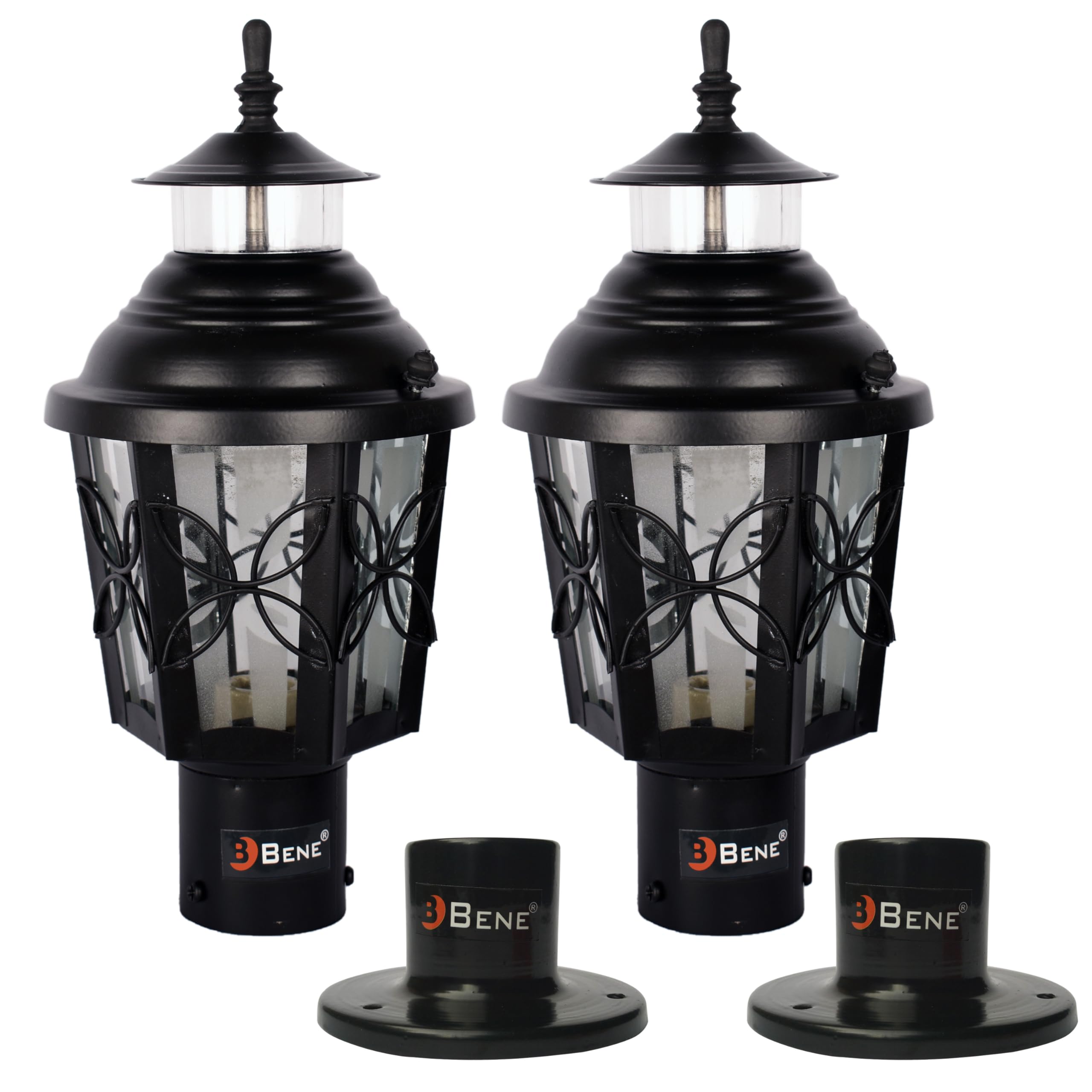 BENE Lily Garden Lamp, Antique Wall Lights for Outdoor Pack of 2 - Image 1