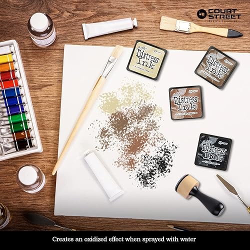 Miniatura 5 de Tim Holtz Ranger - Juego de mini almohadillas de tinta para mezclar colores multicolor con 1 mini juego de herramientas de mezcla de tinta + 20