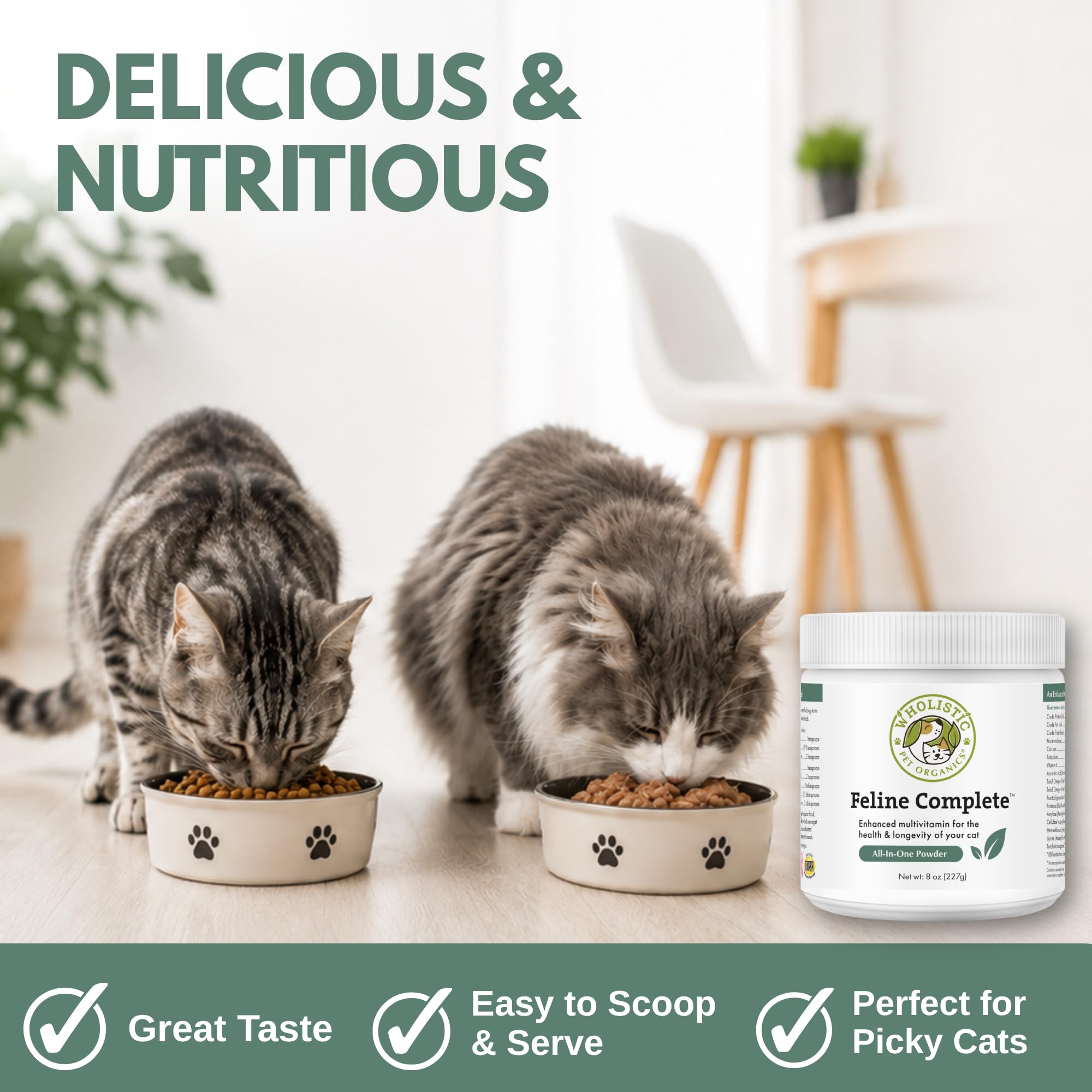 Organic Cat Vitamins, 8 oz, 75 Scoops, Essential Nutrients for Cats — Amazon image 5