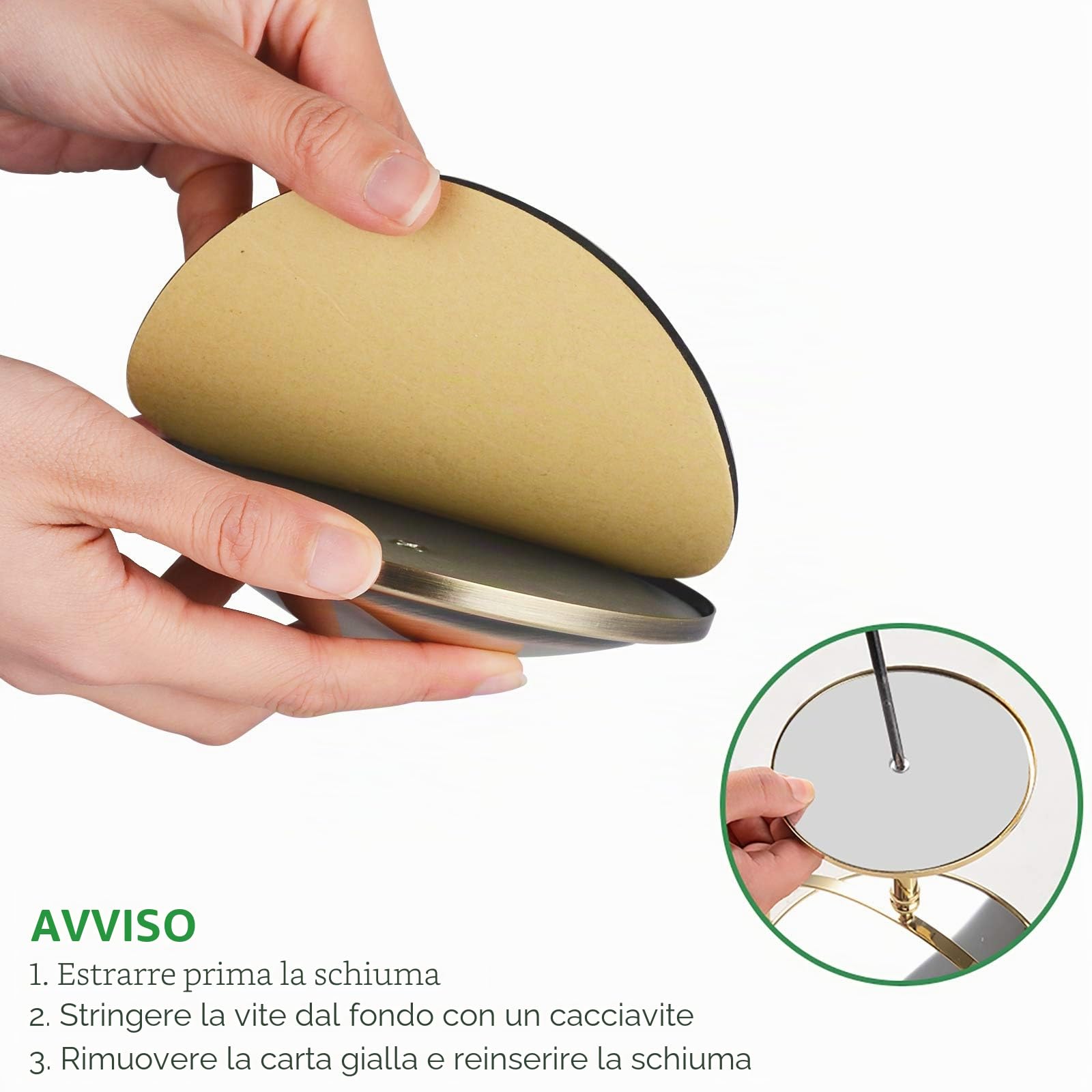 Nicesail Specchio Trucco Ingranditore 10x Specchio Trucco da Tavolo Bronzo Vintage Rotazione a 360° Specchio Bifacciale Rotondo Perfetto per Bagno,Hotel,Spa - Diametro 8 Pollici