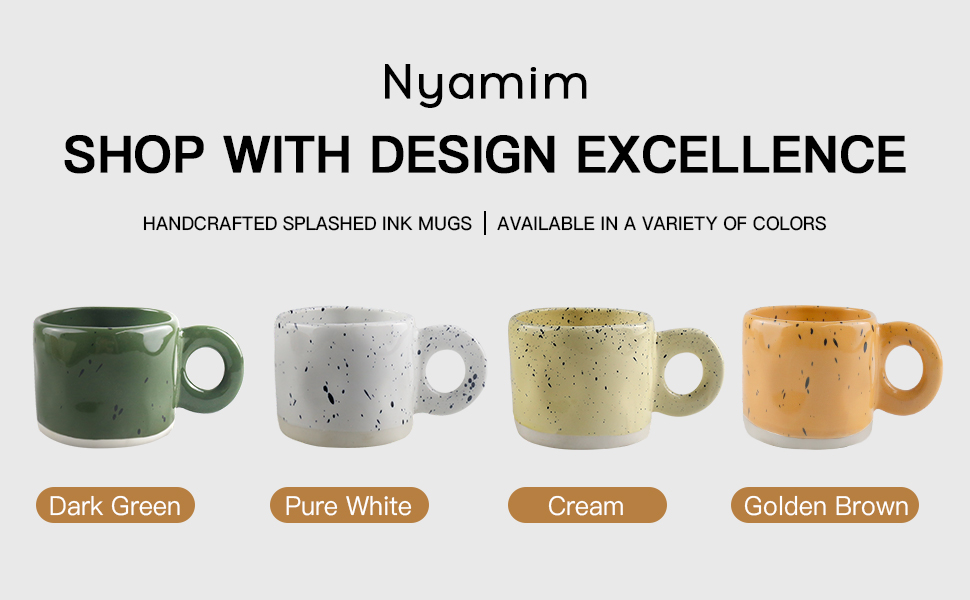 Set de 4 tazas de café cerámica 10oz multicolor miniatura 7