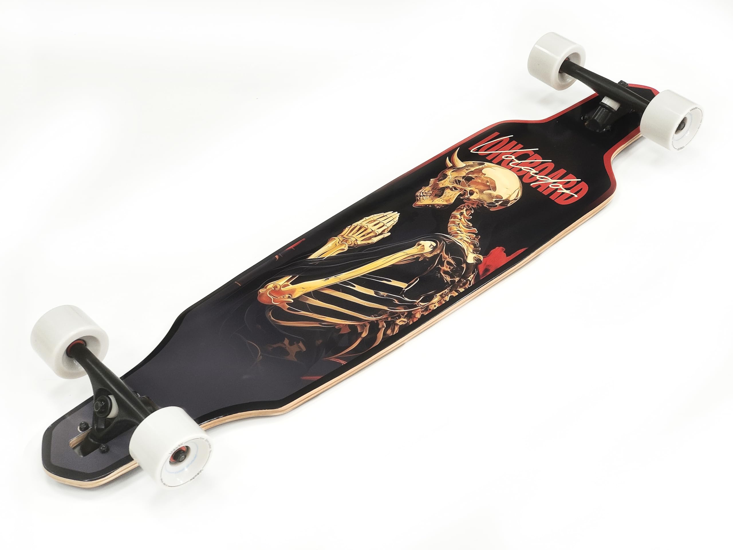 VOLADOR Urban Freeride Pro Longboard Cruiser 101,6 cm | Planche en bois d'érable canadien et camion à pivot inversé forgé | Configuration complète pour les trajets urbains