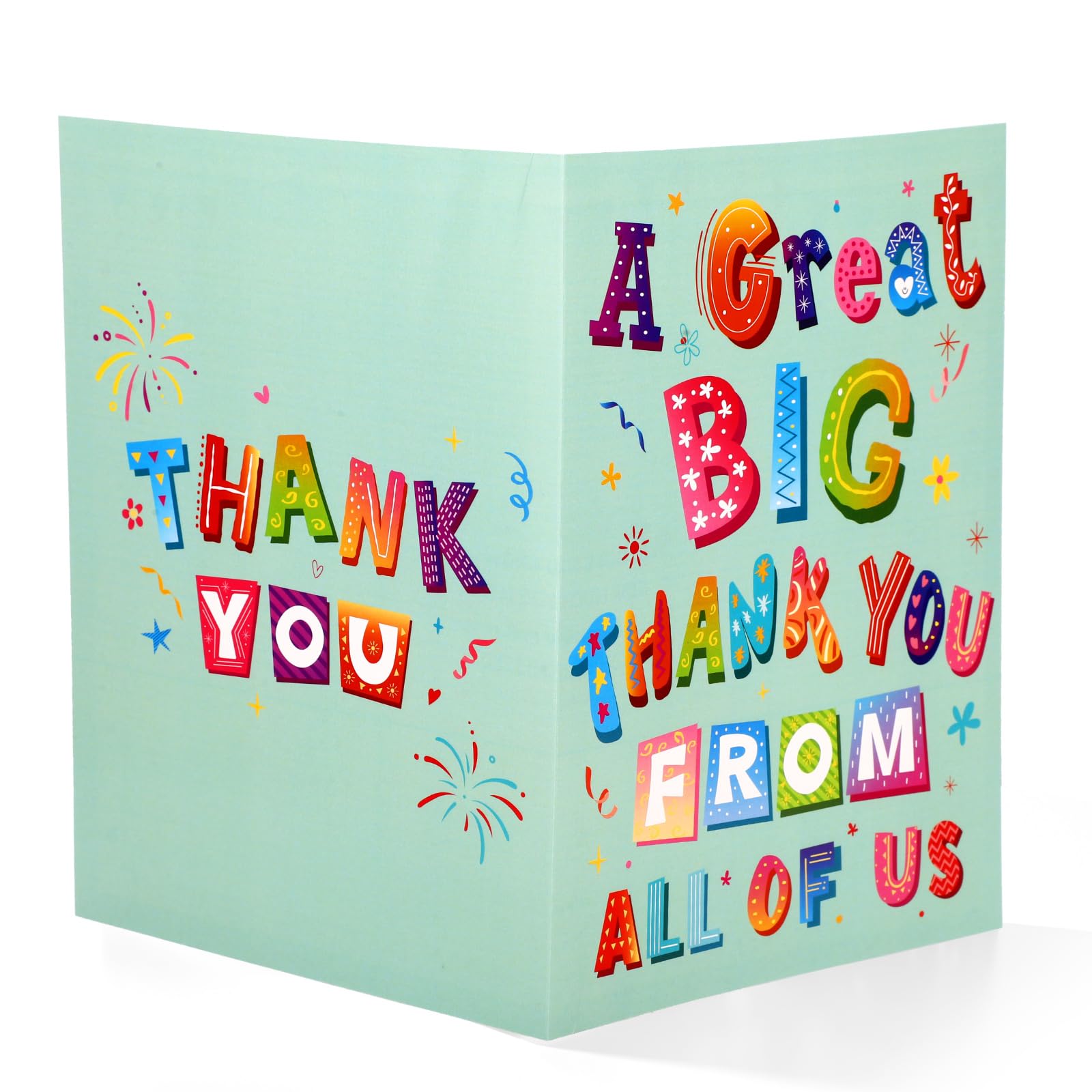 Large Thank You Card with Envelope, 40x27cm/15.7x10.6in Giant Big Appreciation Greeting Leaving Card Gifts for Boss Teacher Coach Colleague Staff Retirement Farewell (Green)