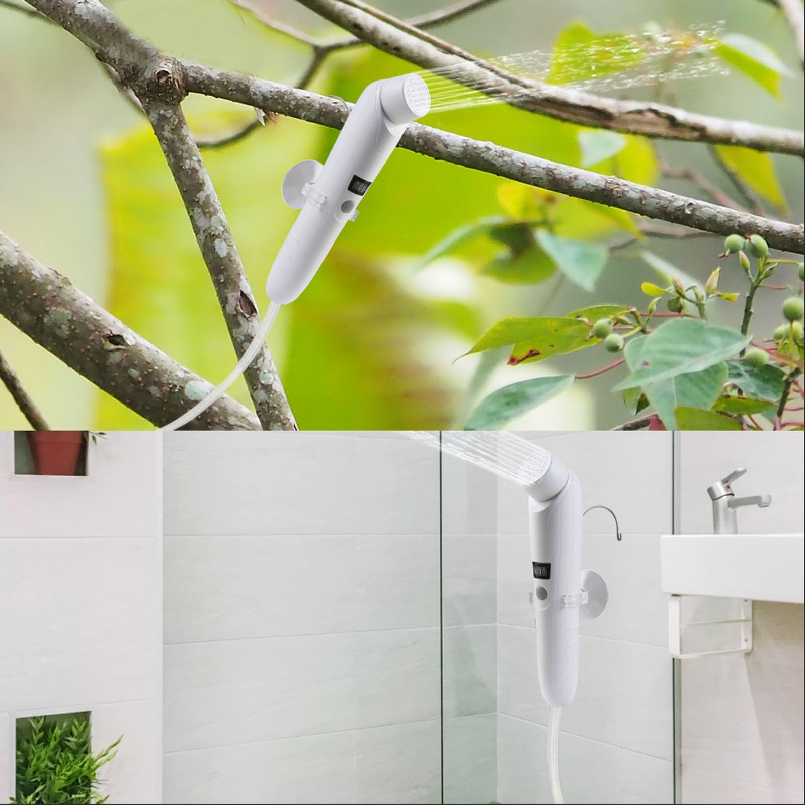 Ducha portátil al Aire Libre,Ducha eléctrica portátil,ipx6 Impermeable,Carga USB,compacta y Ligera,Adecuada para Acampar al Aire Libre,Ducha de Playa,Senderismo,baño para Mascotas