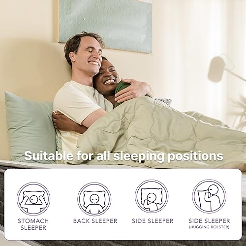 Miniatura 3 de 12 Inch Memory Foam Mattress, Medium Firm Hybrid Mattress, Individual Pocket Spring for Motion Isolation, Enhanced Pressure Relief, CertiPUR-US