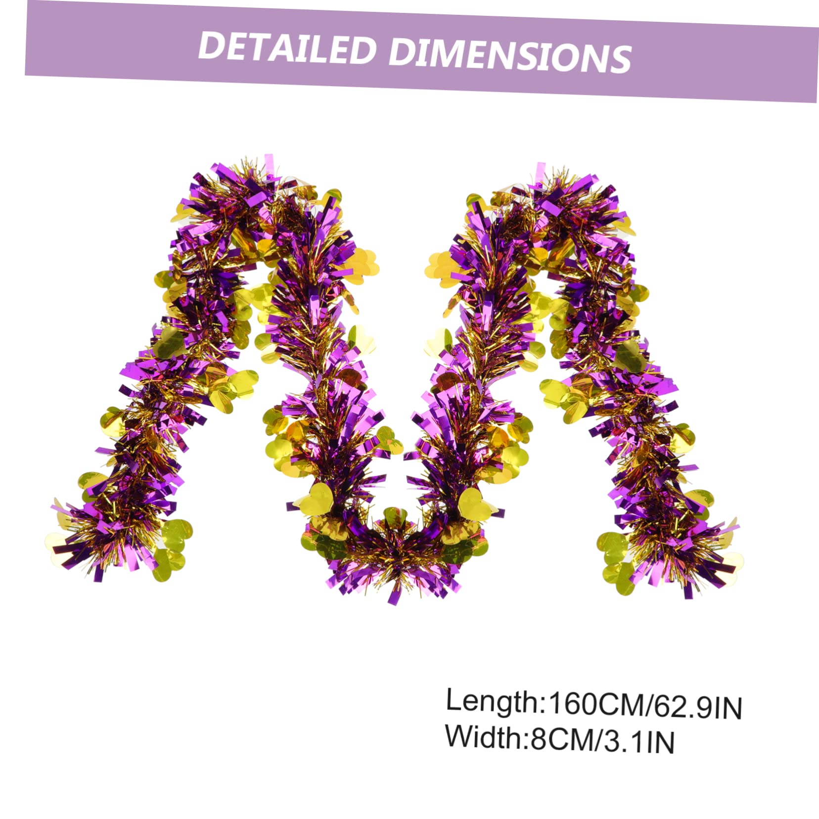 Cabilock Latte Art Ribbon Tinsel Party Decorations Carnival Decorations 5pcs Tinsel Garlands