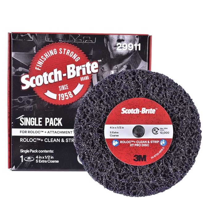 Buy ScotchBrite Clean and Strip XT Pro Disc, Roloc+ Rust and Paint Stripping Disc 4” diam