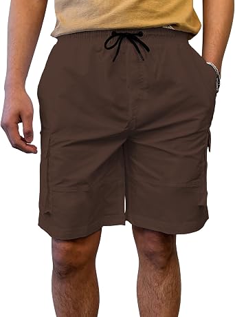 Southpole Mens Quick Dry Track Cargo Shorts, Inseam 9", Lightweight, Water Resistant