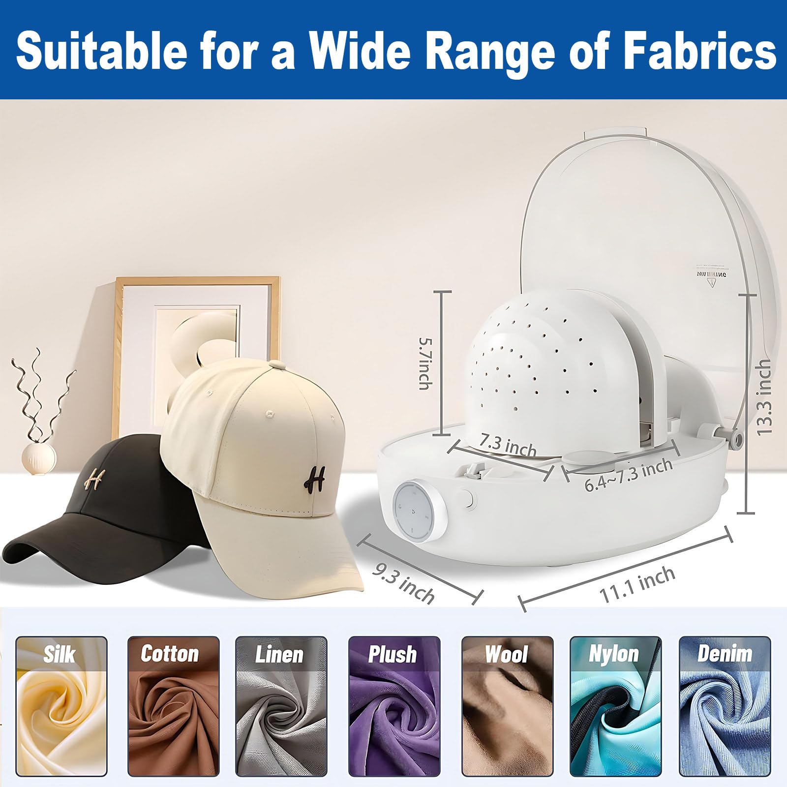 SHAHRYAR Máquina Automática para El Cuidado De Gorras, Limpiadora Eléctrica De Sombreros A Vapor con Planchado Y Secado, Moldeadora De Gorras, Limpiadora De Gorras A Vapor