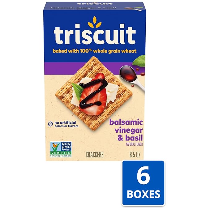 Galletas Triscuit Balsamic Vinegar & Basil Whole Grain Wheat, 6 cajas miniatura 4