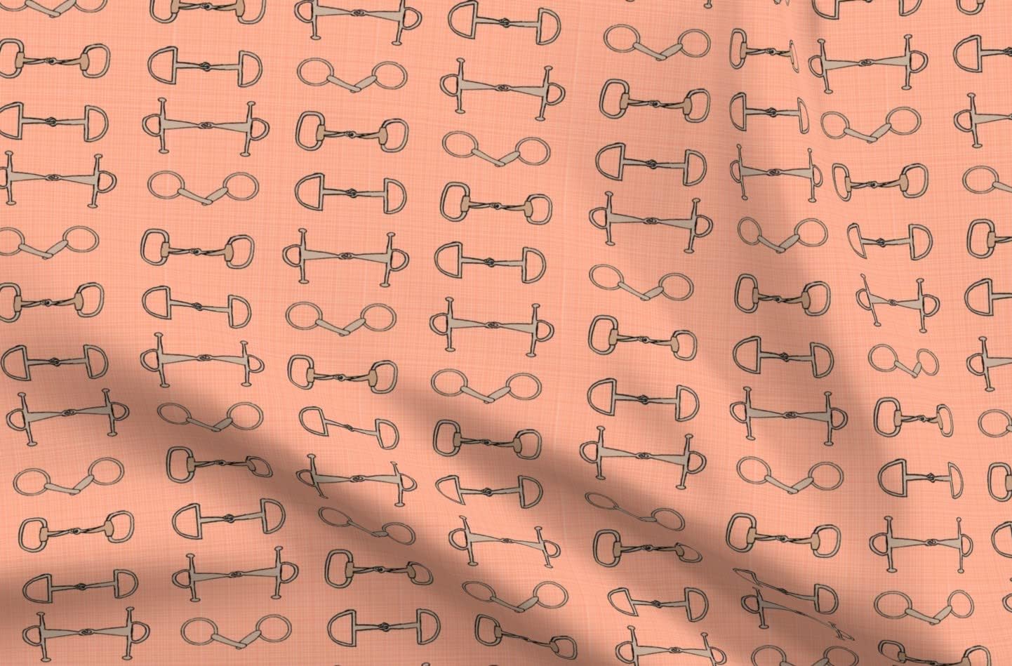 Spoonflower Fabric - Coral Orange Equestrian Horse Printed on Upholstery Velvet Fabric Fat Quarter - Upholstery Home Decor Bottomweight Apparel