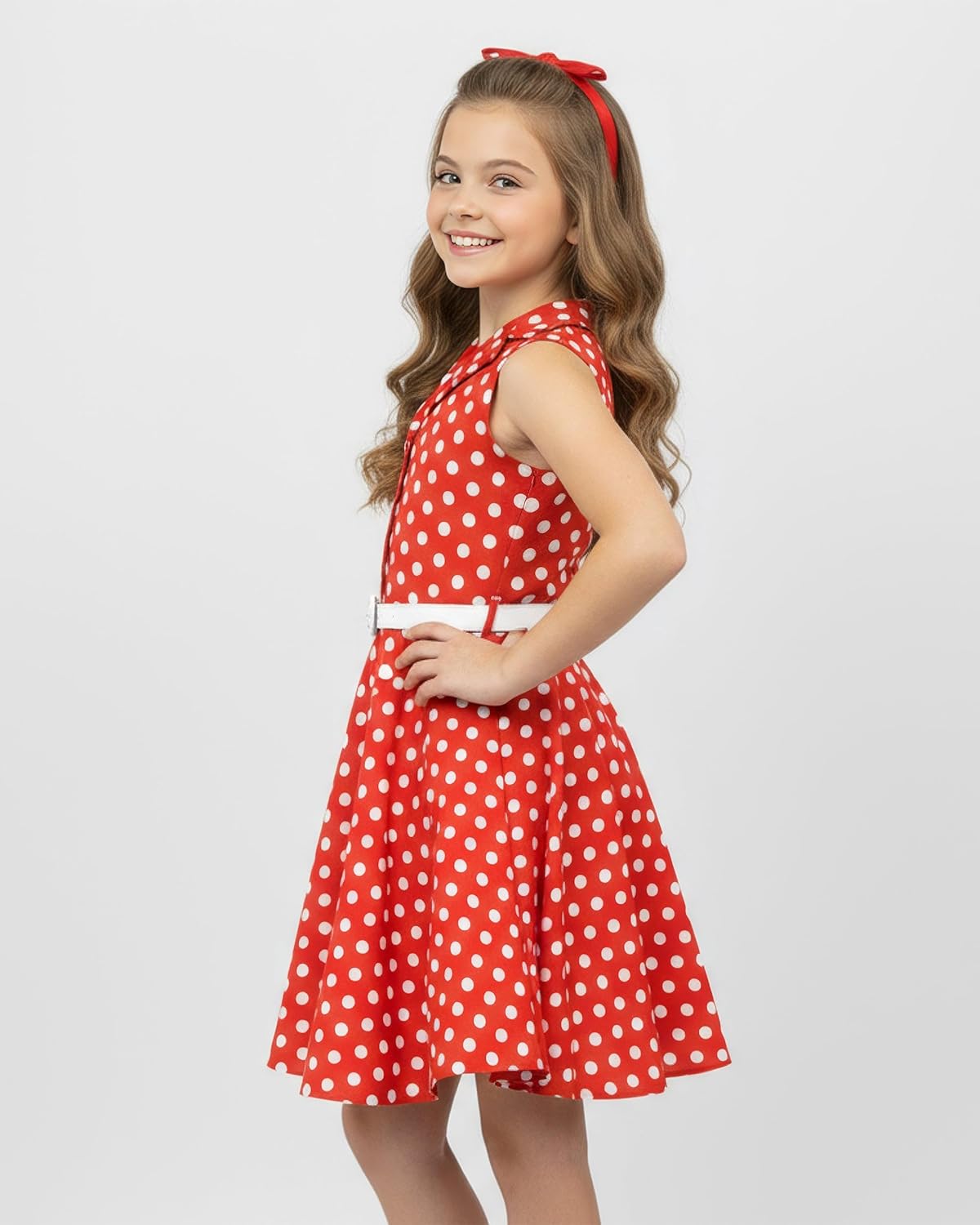 BlackButterfly Kids 'Holly' Vintage Polka Dot 50's Girls Dress - Image 4