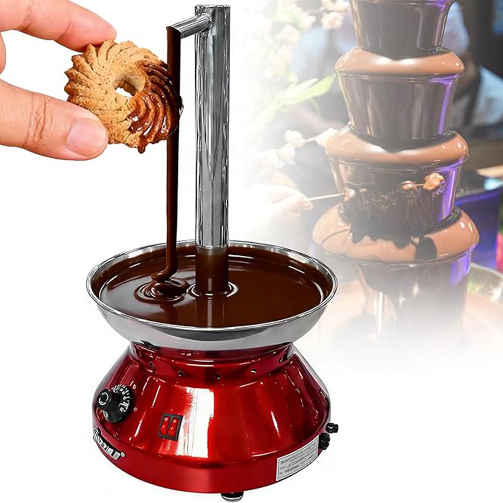 Fondue au chocolat électrique pour fêtes, mariages, anniversaires et célébrations