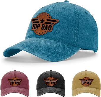 TOP DAD Hat, 324 Style Trucker Leather Patch Hat for Men & Women, 6 Panel Baseball Cap with Snapback Enclosure
