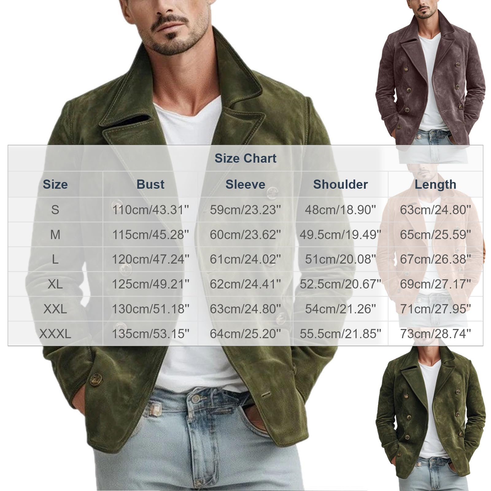 Wildlederjacke Herren Blazer Jacket Herbstjacke Blouson Jacke