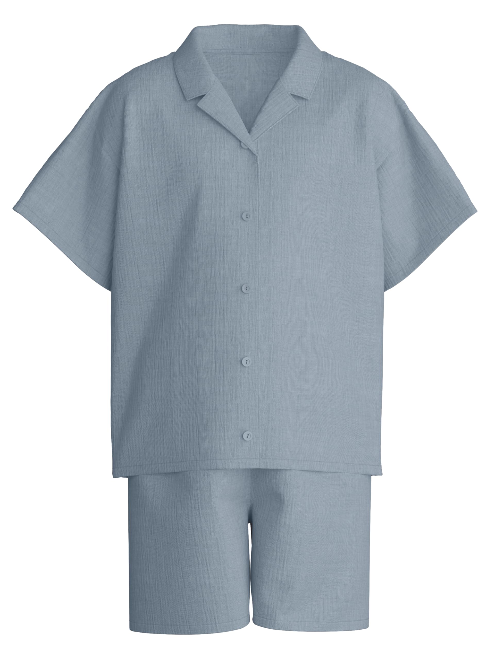 CALIDA Kids Kurz-Pyjama Kinder | Schlafanzug aus Baumwolle, atmungsaktiv, pflegeleicht, mit Knöpfen