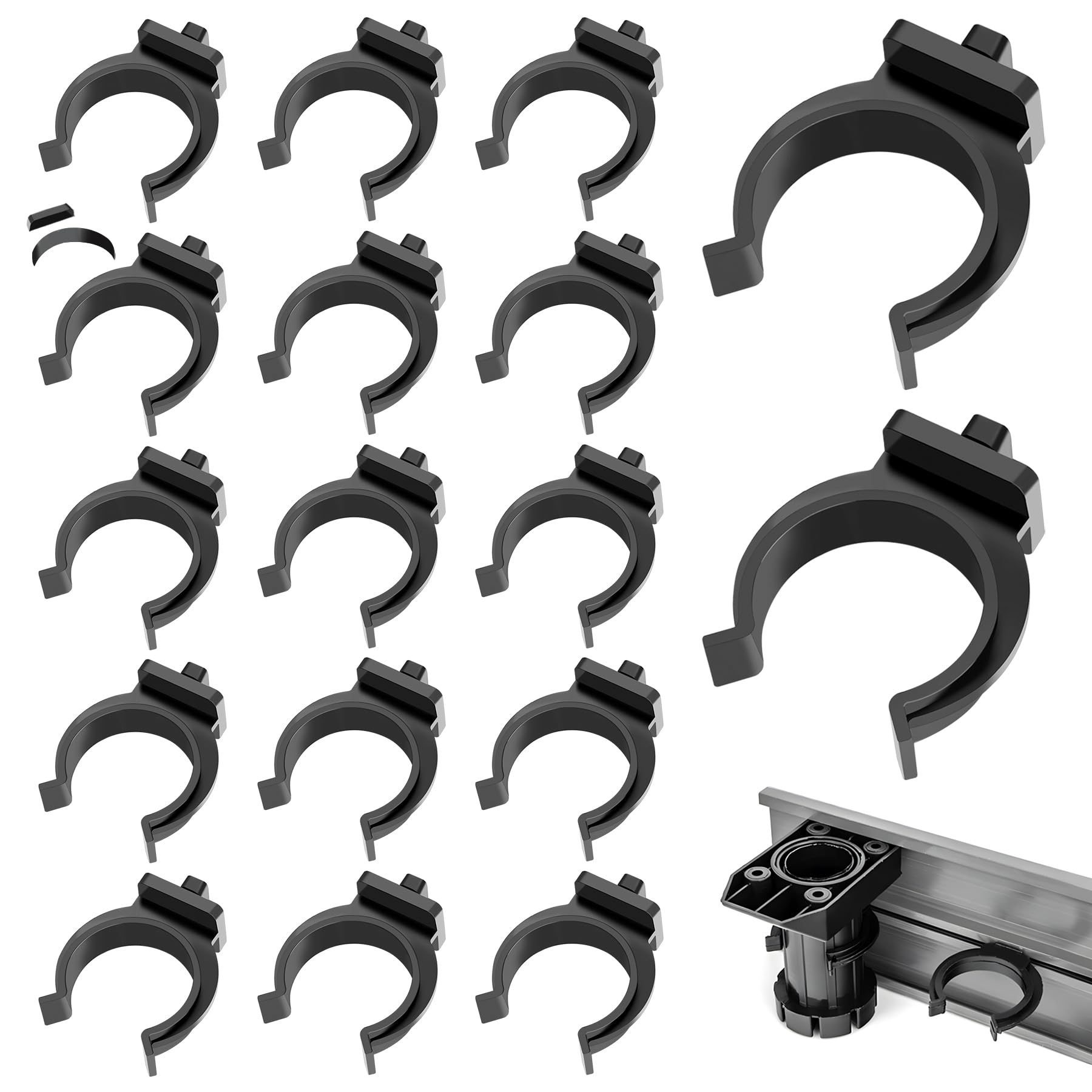 40 Pezzi Ganci per Zoccolo Cucina da 27 mm, Clip Universali in ABS per Battiscopa e Zoccolini, Compatibili con Piedini Regolabili 27–33 mm, Facili da Installare, Ricambi per Mobili Cucina