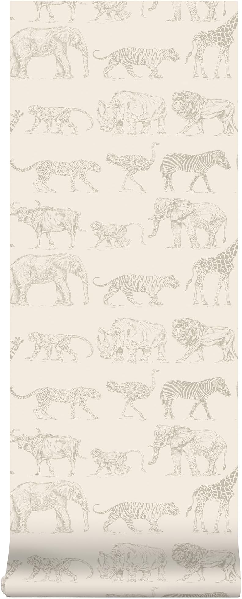 Boutique Safari Cream Wallpaper