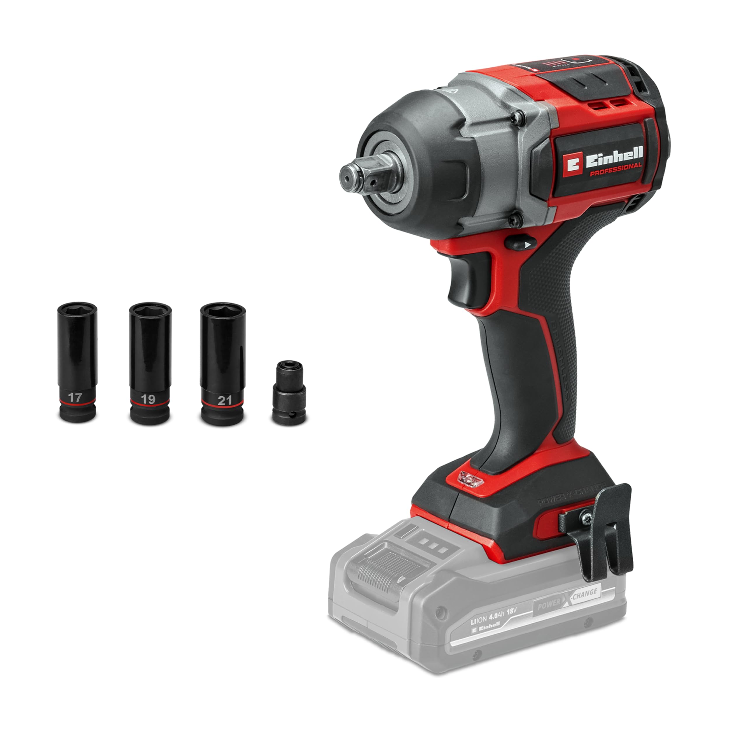 Einhell Atornillador impacto con batería TP-CW 18/750-C Li BL-Solo PXC (18V, par 750Nm, modo de parada automática, brushless, recepción cuadrada exterior, sin batería)