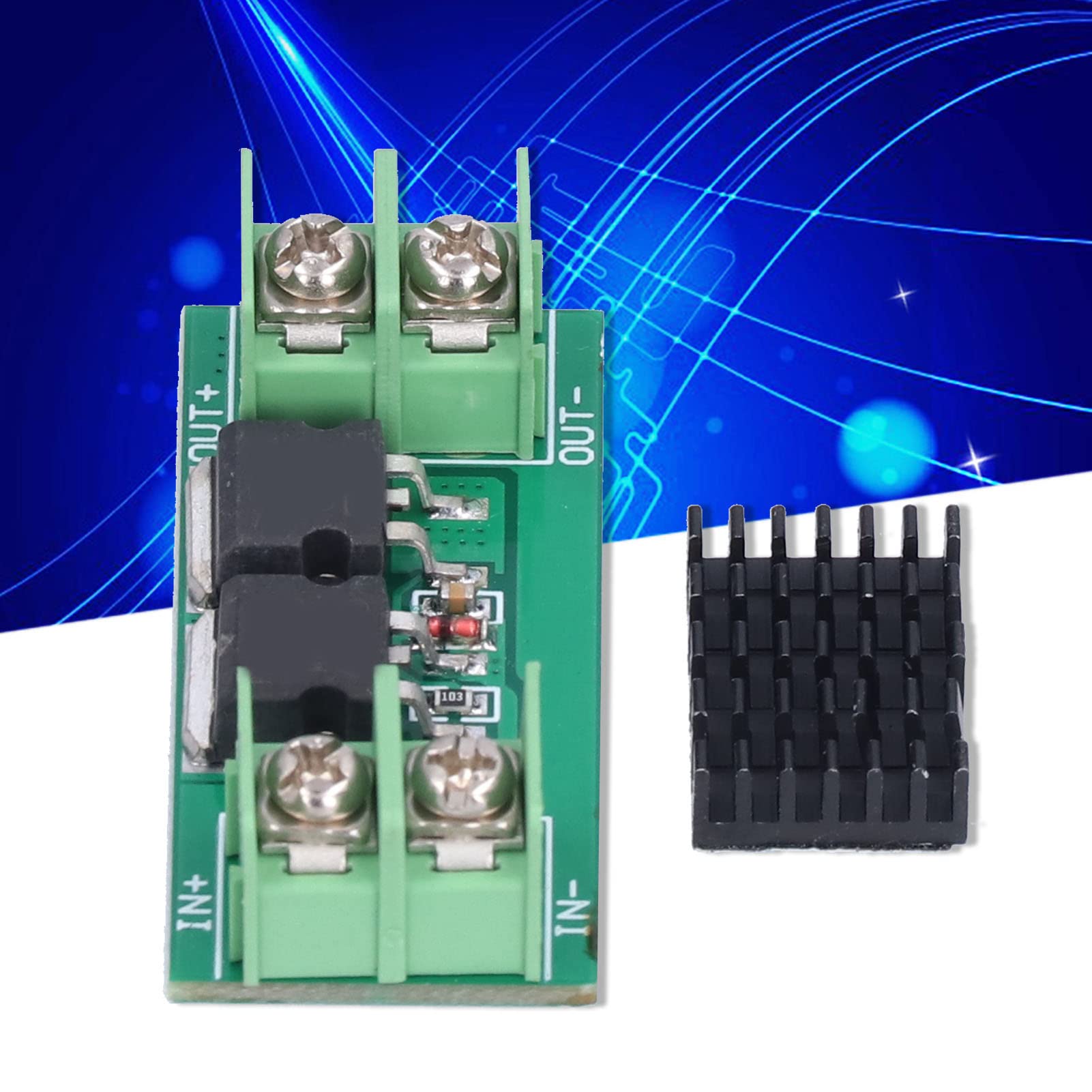 Modulo Controller a Diodi Ideali Solari Efficiente, Ricarica e Antiriflusso 8 Milliohm Interni, Diodi Schottky per Solare
