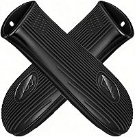 Vista 1 de Cbiumpro Paquete de 2 cubiertas de mango de hierro fundido, funda de silicona resistente al calor para sartén de hierro fundido en caliente