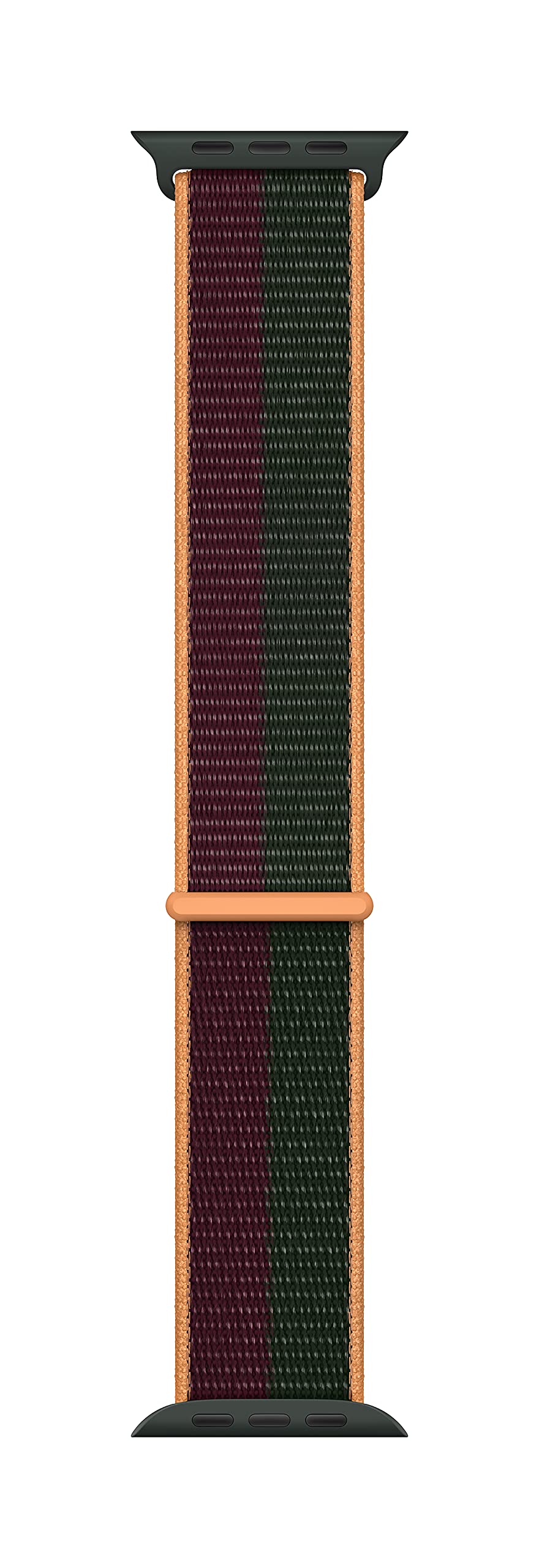 Apple Watch Band - Sport Loop (45mm) - Dark Cherry/Forest Green - Regular