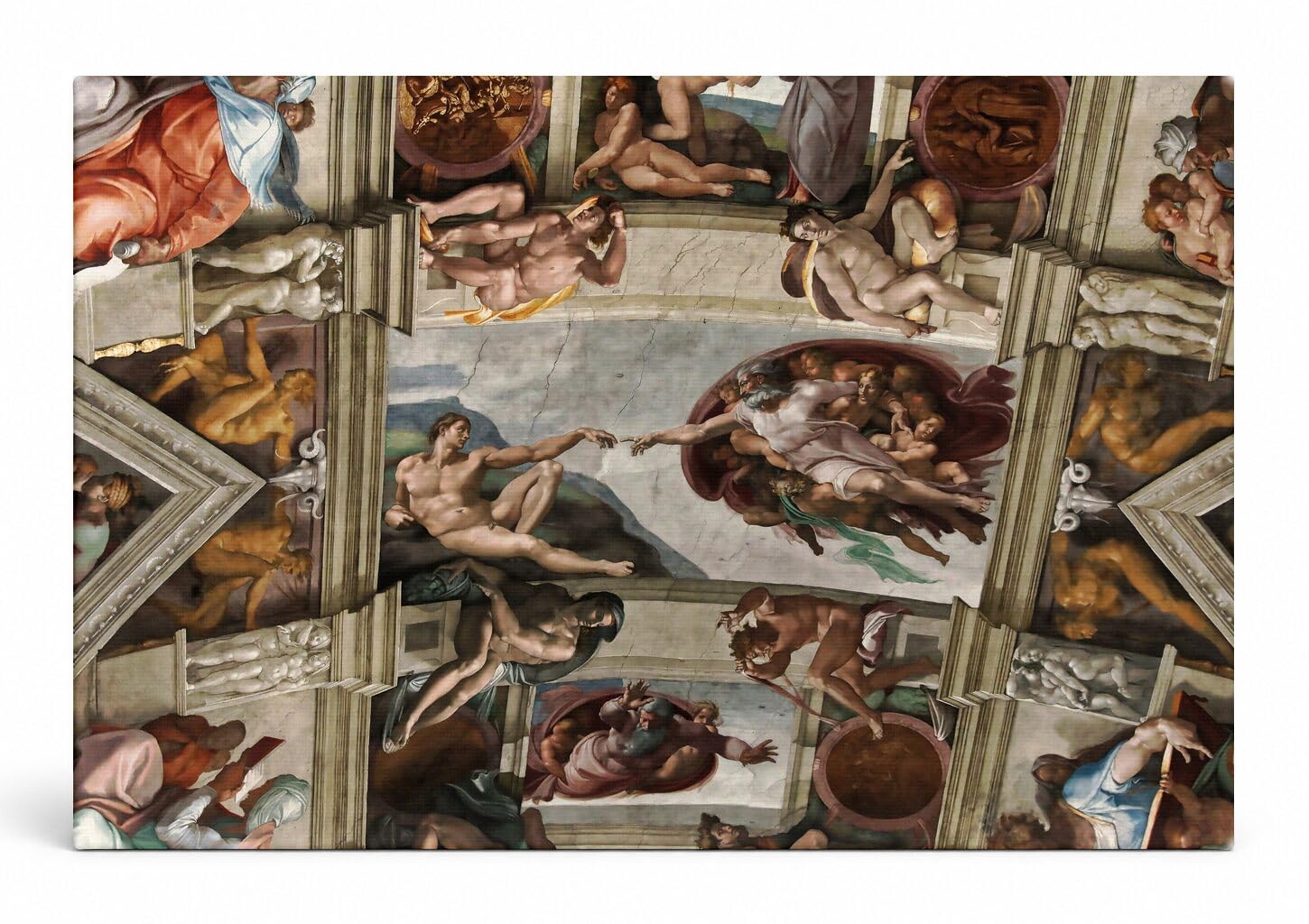 The Creation of Adam by Michelangelo — 24" x 36" Rectangle Canvas Wall Art, Gallery-Wrapped & Ready to Hang