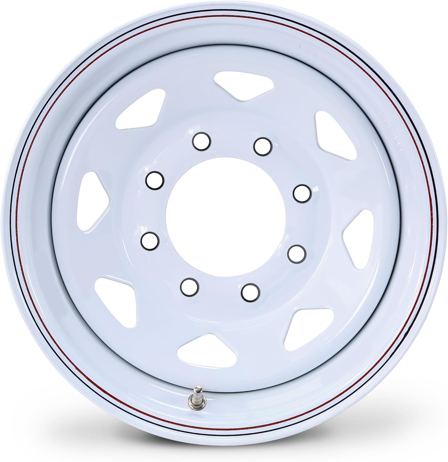 LIBRA 16 x 6 Trailer Wheel 8 Lug on 6.5" Bolt Pattern White Spoke -17016
