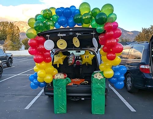 Miniatura 5 de Kit de guirnalda de arco de globos de Super Bros, 139 unidades, globos de látex de 12, 10, 5 pulgadas, globos de látex y globos de aluminio Super