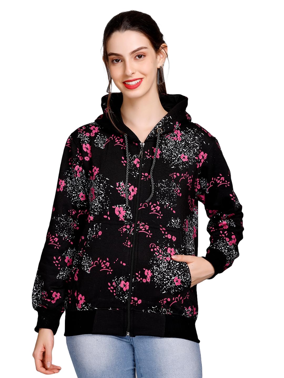 eWoolseWools Women's Fleece Blend Winters Hoodie Sweatshirt with Pockets (Flee40 Series)