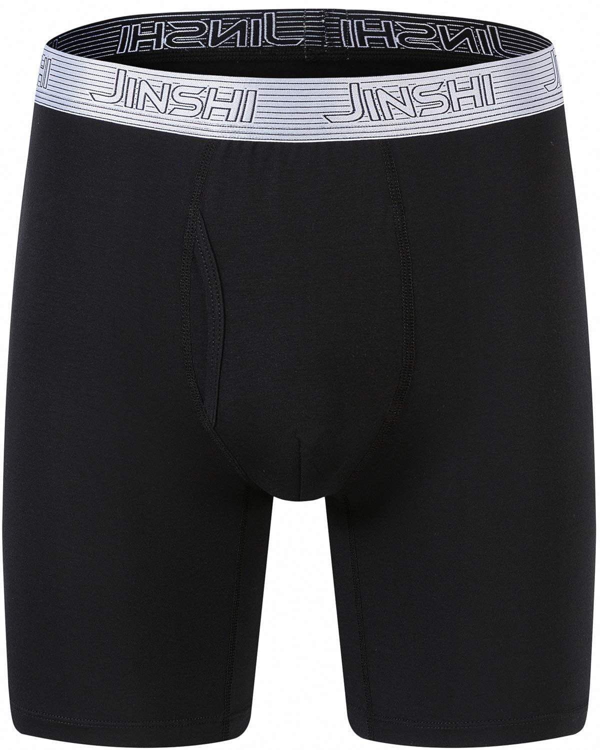 JINSHI męskie bokserki Bokserki długa miękka bielizna Trunk, 6 x 412-01, 3XL