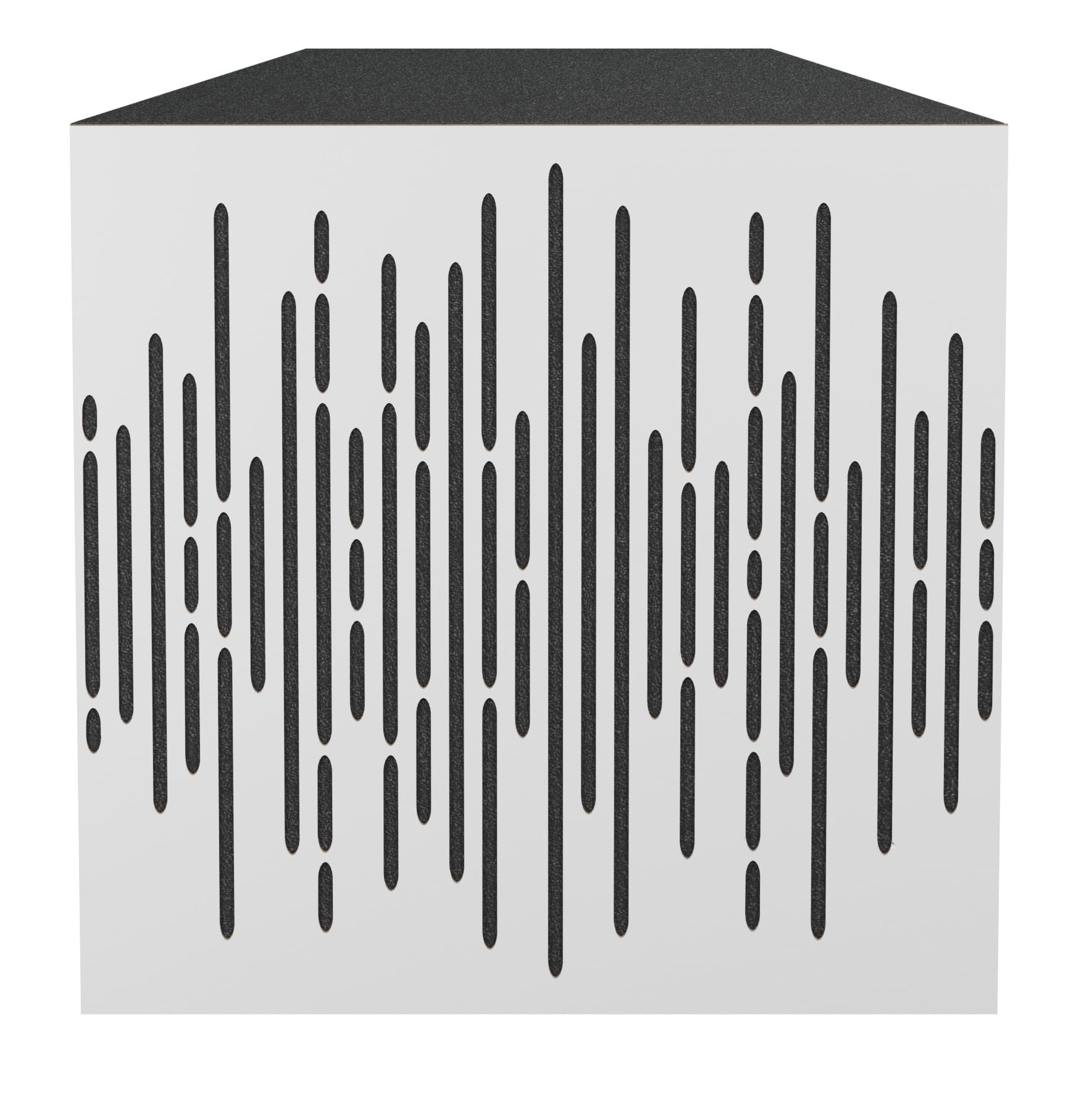 Lot de 2 pièges à basses acoustiques d'angle | 50x50cm | Traitement d'insonorisation pour studio d'enregistrement | Absorption - Diffusion - Réflexion | (x2 WAVE-100mm | Blanc)