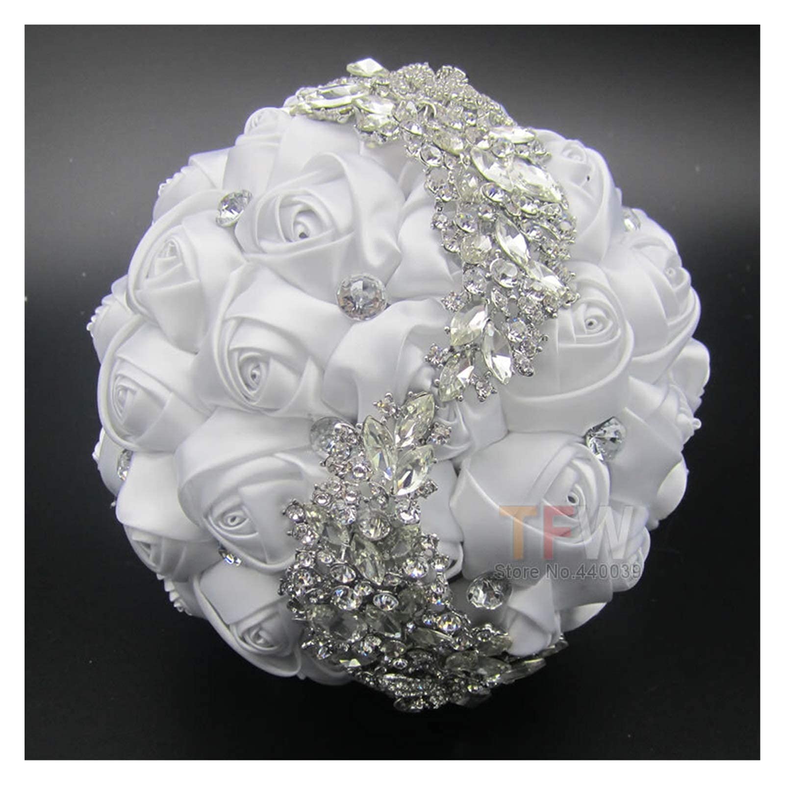 XDLEDMKIZ Decorative Artificial Flowers Crystal Wedding Bouquet Red Brooch Bouquet Wedding Accessories Bridesmaid Artifical Wedding Flowers Bridal Bouquets Artificial Flower B
