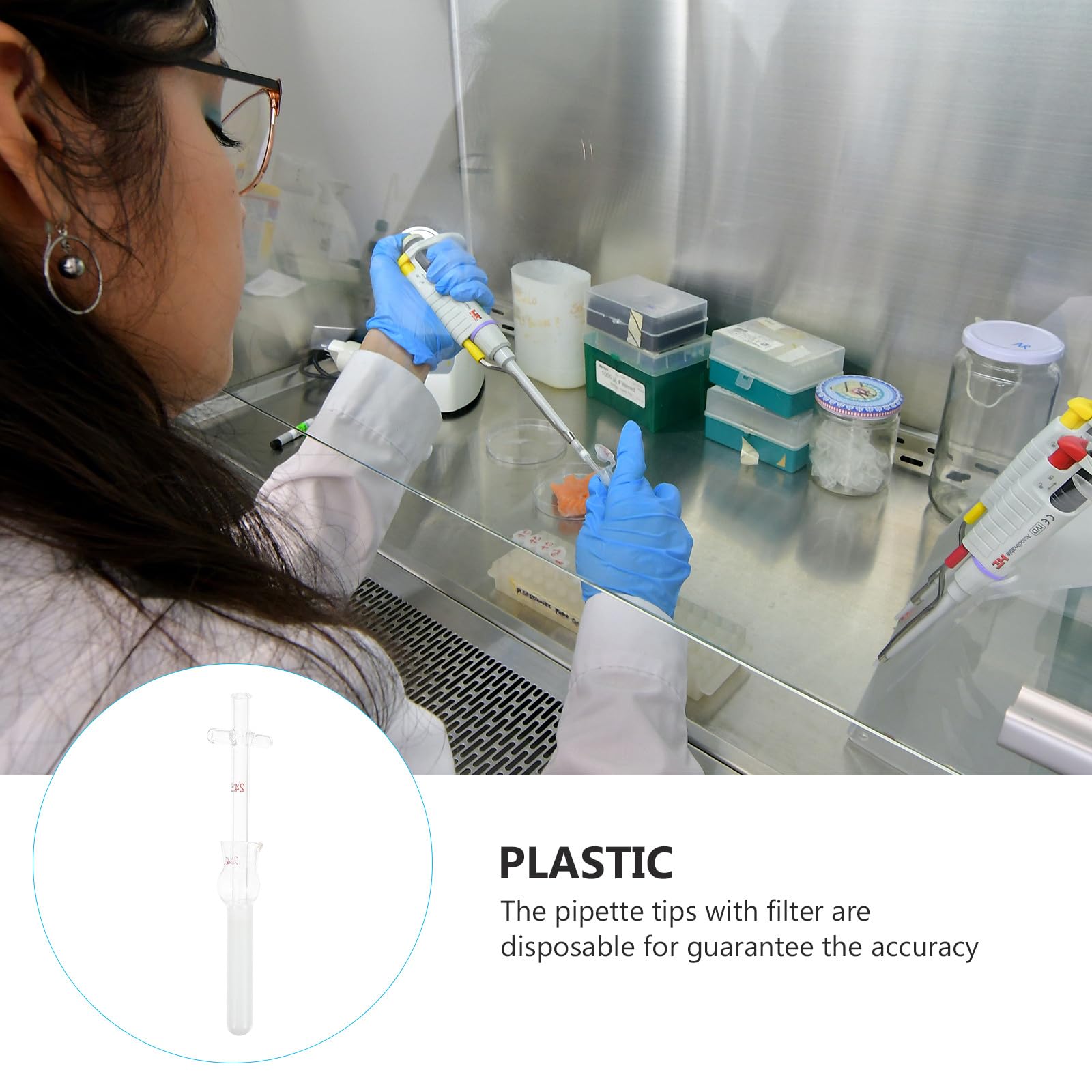 UKCOCO Omogeneizzatore per Tessuti Cellulari in Vetro da 2ml, Pestello in Vetro Resistente ad Alte Temperature, Accessorio per Vetreria da Laboratorio, Strumento Professionale