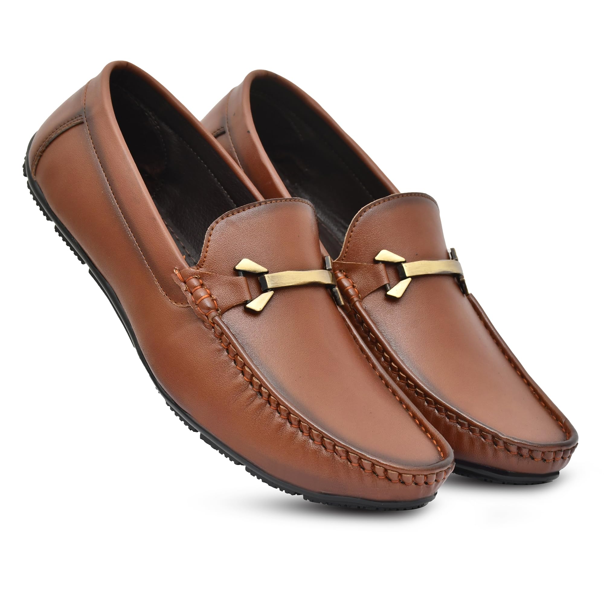 BENTO YOUNG Mens Tan Synthetic Light Weight Loafer Shoes 09 (UK/India) (B0CWR7TKJY) Amazon Price History, Amazon Price Tracker